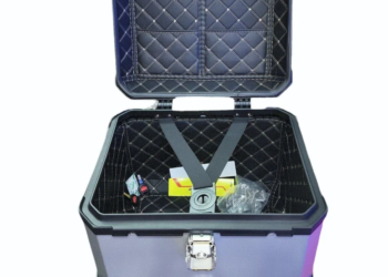 45L Aluminium LS2 Top Box Pannier Motorcycle Purple