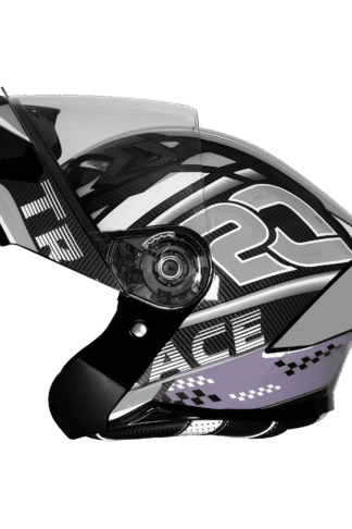 Steelbird SBA-20/SB-106 TRACE GLOSSY BLACK WITH GREY
