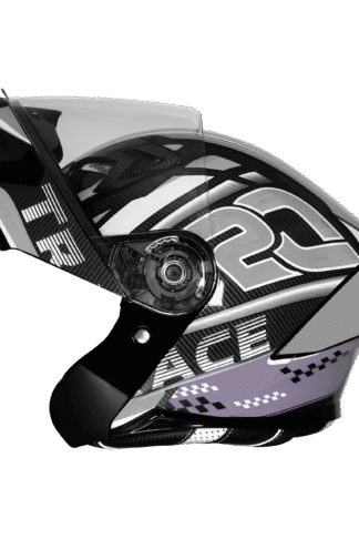 Steelbird SBA-20/SB-106 TRACE GLOSSY BLACK WITH GREY