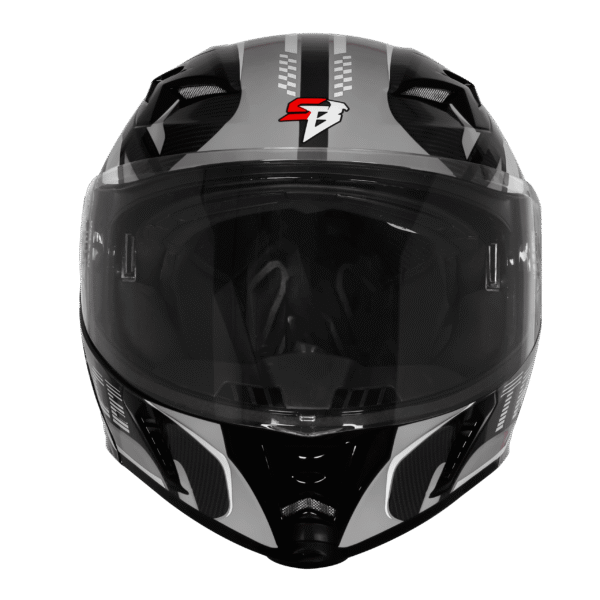 Steelbird SBA-20/SB-106 TRACE GLOSSY BLACK WITH GREY