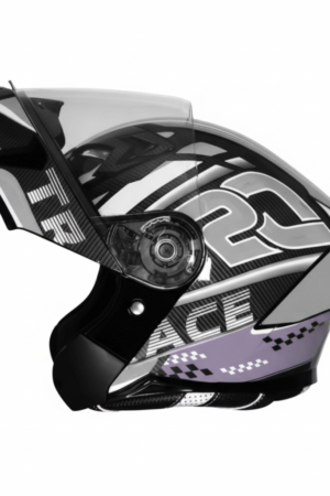 Steelbird SBA-20/SB-106 TRACE GLOSSY BLACK WITH GREY