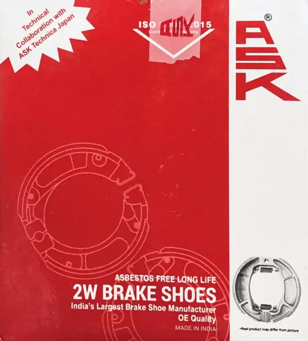 Brake Shoe ask na bs 00002a shine front Rear product image