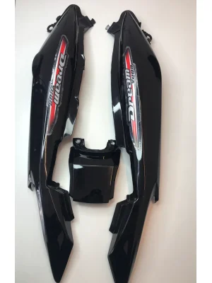 Tail Panel For Honda Dream Yuga Black With Red Sticker Set Of 3 Pc