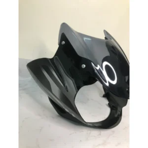 Headlight Visor For Bajaj Discover 135 Cc Digital Meter Black With Grey Sticker product image
