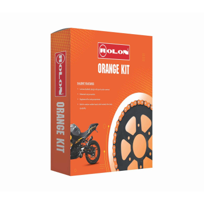 Orange Chain And Sprocket Kit For Duke 125 Kit Hporo 378nf