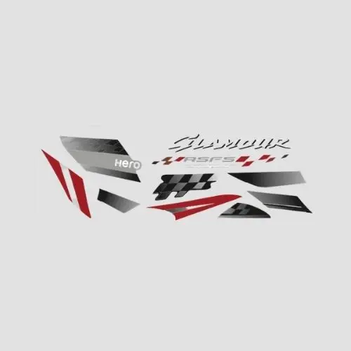 Sticker Set Glamour T6 blk Tank red product image