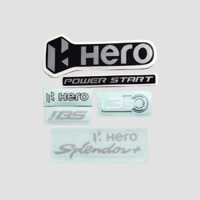 Sticker Set Splendor Plus Bs6 blk chrome product image