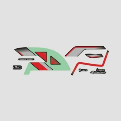 Sticker Set Splendor Plus Bs6 Limited Edition 2023 Blk red product image