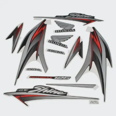 Sticker Set Shine T4 blk Tank red product image