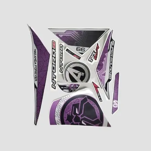 Sticker Set Ntorq 125 2020 Super Squad Blk prpl panther product image