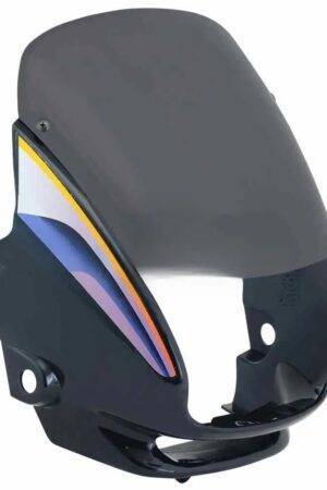 Head Light Visor mask Hero Super Splendor Black blue Stk