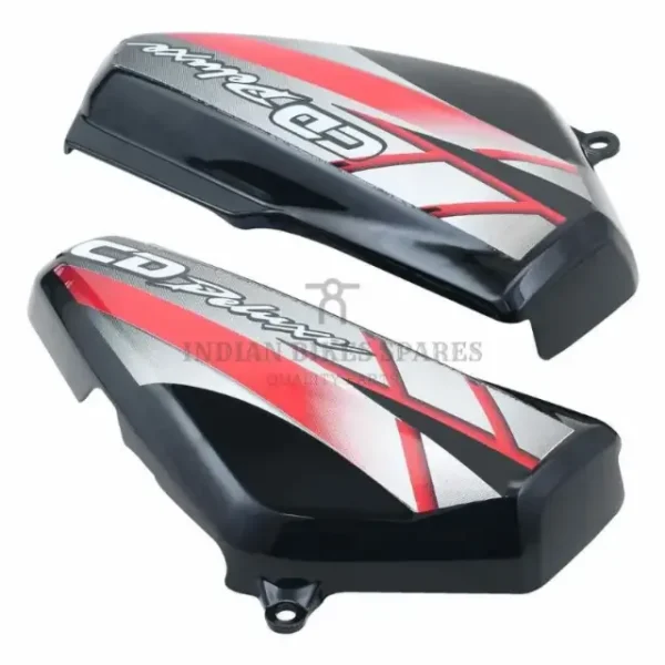 Side Panel cover Hero Cd Deluxe N m self Start Black red Stk product image