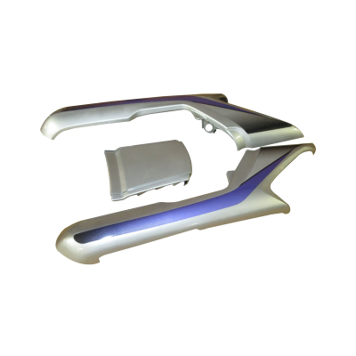 Tail Panel seat Cowl Hero Cd Deluxe N m Silver blue Stk