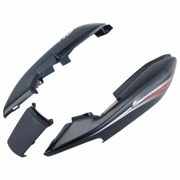 Tail Panel seat Cowl Honda Cb Shine Black red Stk product image