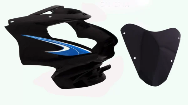 Head Light Visor mask TVS Star Sport N m Black blue Stk
