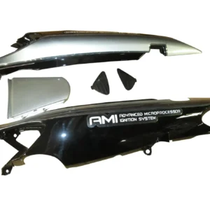 Tail Panel seat Cowl Hero Ambition Black silver Bike