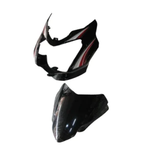 Head Light Visor mask TVS Star Sport Latest type 3 Black red Stk