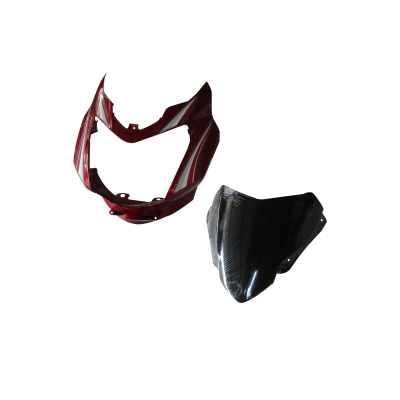 Head Light Visor mask TVS Star Sport Latest type 3 Red