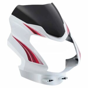 Head Light Visor mask TVS Star Sport Latest type 3 Dazzling White red Stk