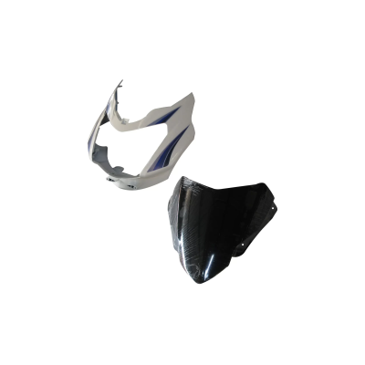 Head Light Visor mask TVS Star Sport Latest type 3 White blue Stk