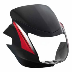 Head Light Visor mask tvs Star Cvti 110cc Latest type 3 Black red Stk
