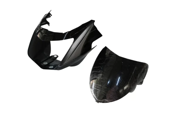 Head Light Visor mask TVS Star Cvti 110cc Latest type 3 Black silver Stk