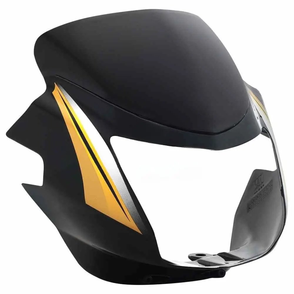 Head Light Visor mask TVS Star Cvti 110cc Latest type 3 Black yellow Stk