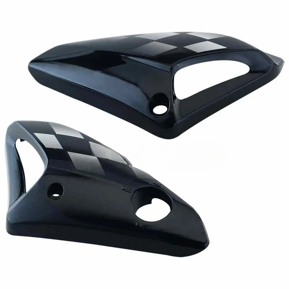 Tank Side Cover Panel Set LH RH Hero Honda Glamour N m Black Silver Stk product image