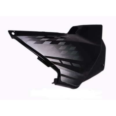 Side Panel cover Hero Glamour Latest N m type 4 Black silver Stk