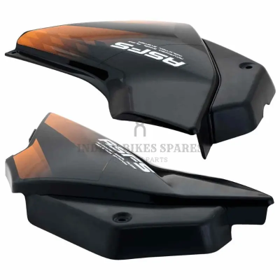Side Panel cover Hero Glamour Latest N m type 4 Black orange Stk