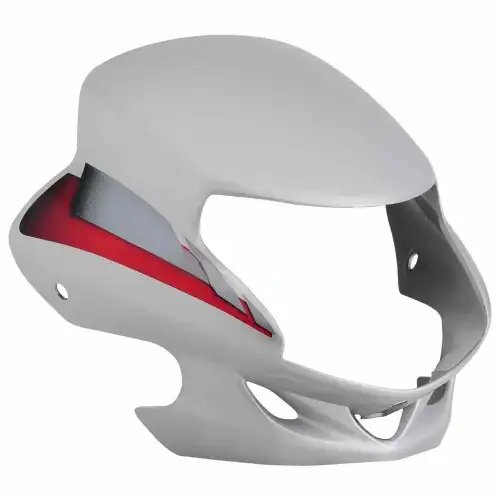 Head Light Visor mask hero Hf Deluxe Silver red Stk