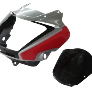 Head Light Visor mask Hero Splendor I smart Silver sport Red Bike