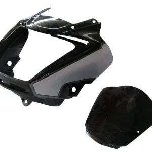 Head Light Visor mask hero Splendor I smart Black silver Stk