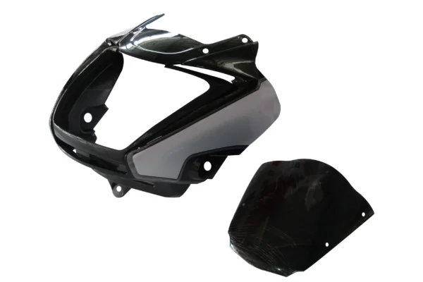 Head Light Visor mask hero Splendor I smart Black silver Stk