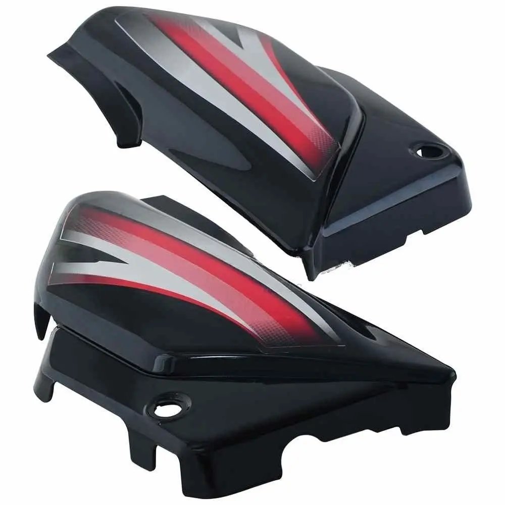 Side Panel cover Hero Splendor Pro new Graphics Black red Stk