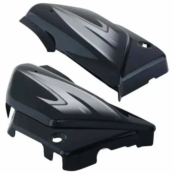 Side Panel cover Hero Splendor Plus N m new Graphics Black silver Stk