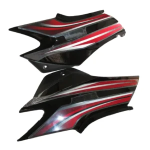 Side Panel cover Hero Super Splendor Latest type 3 Black red Stk