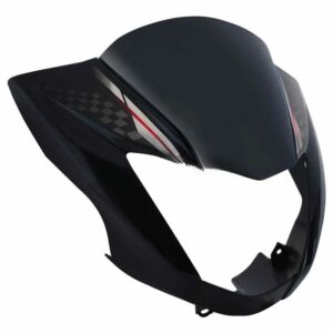 Head Light Visor mask Hero Glamour Latest N m type 6 Black grey Stk