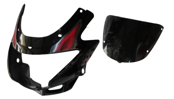 Head Light Visor mask hero Glamour N m Black red