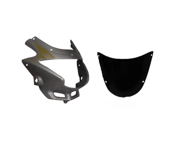 Head Light Visor mask hero Glamour N m Silver Yellow