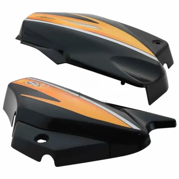Side Panel cover Hero Super Splendor O m Black orange Stk product image