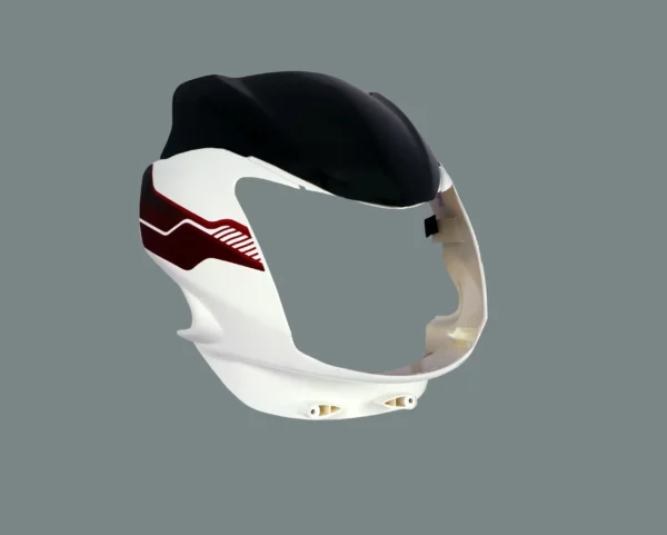 Head Light Visor mask TVS Phoenix 125cc White