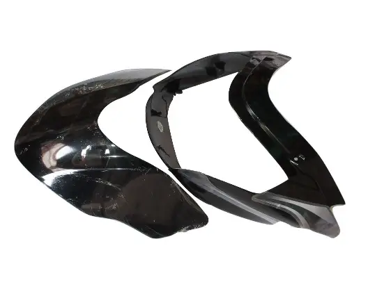 Head Light Visor mask bajaj Xcd 135cc Black green Stk