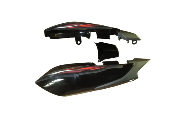 Tail Panel seat Cowl TVS Star Cvti 110 N m Black red Stk