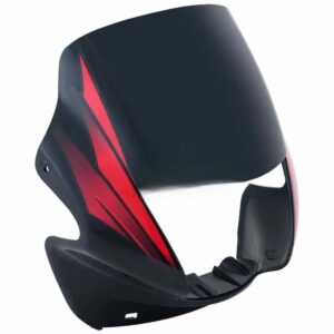 Head Light Visor mask Hero Passion Plus Latest Black red Stk