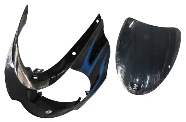 Head Light Visor mask Bajaj Discover 135cc Black blue Stk product image