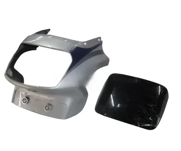 Head Light Visor mask tvs Victor Gx Silver