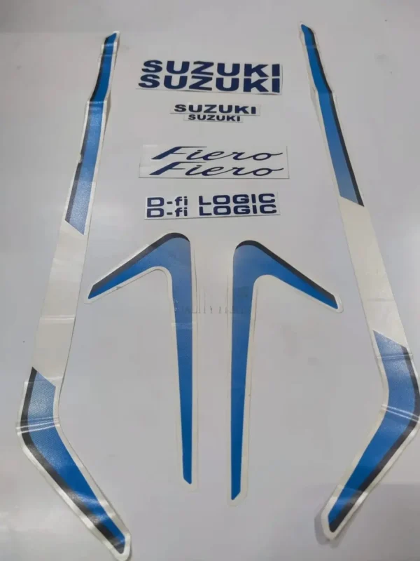 Sticker Kit Suzuki Fiero tank Color Silver