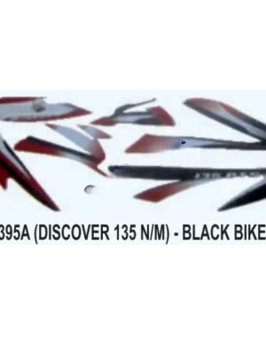 graphics-sticker-set-for-bajaj-discover-135-new-model-black-vehicle-red-400x400 Sticker Set For Bajaj Discover 135 product image