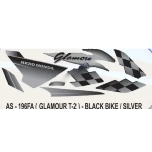 Silver Sticker Set For Hero Honda Glamour
